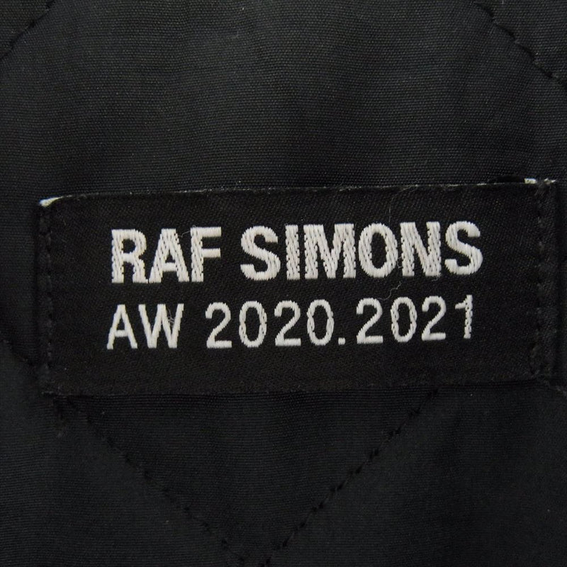 RAF SIMONS ラフシモンズ 20AW 202-249-10134 PADDED BIG FIT DENIM SHIRT オーバー サイズ パデッド デニム ジャケット ブラック系 L【中古】