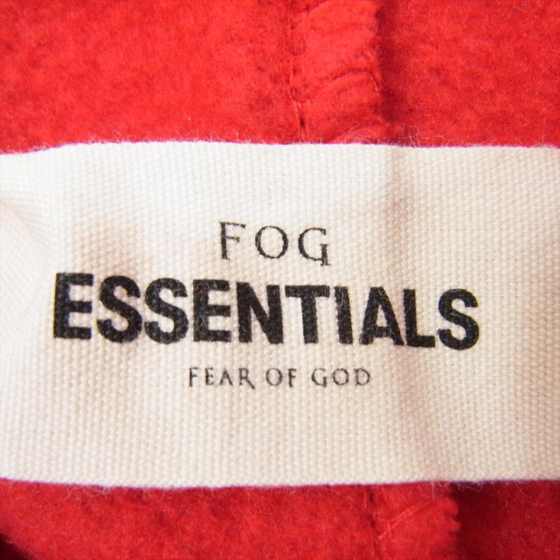 FEAR OF GOD フィアオブゴッド Essentials Graphic Sweat Shorts エッセンシャルズ ロゴ ドローコード ショーツ ハーフ パンツ レッド系 XS【中古】