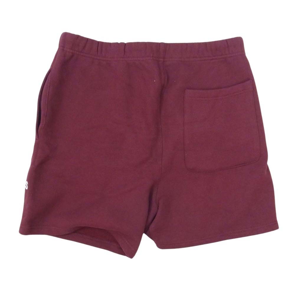 FEAR OF GOD フィアオブゴッド Essentials Graphic Sweat Shorts エッセンシャルズ ロゴ ドローコード ショーツ ハーフ パンツ バーガンディ エンジ系 S【中古】