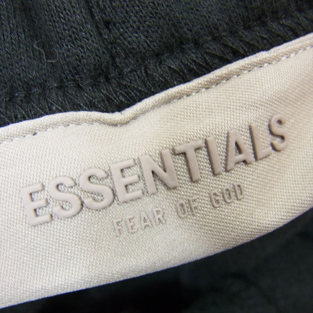 FEAR OF GOD フィアオブゴッド 22SS ESSENTIALS エッセンシャルズ Core Collection Sweat Pants Stretch Limo コアコレクション ストレッチリモ フェルトロゴ ラバープレート ドローコード スウェット パンツ ブラック系 XS【中古】