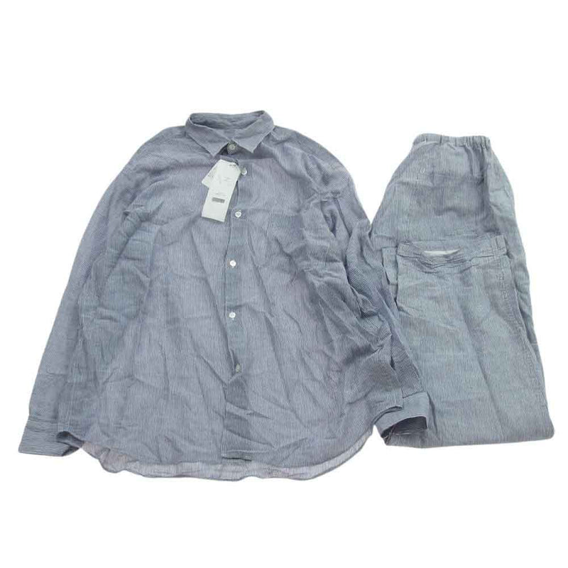 COMOLI コモリ 23SS X01-08003 KHADI コットン パジャマ シャツ パンツ セットアップ ライトブルー系 2【中古】