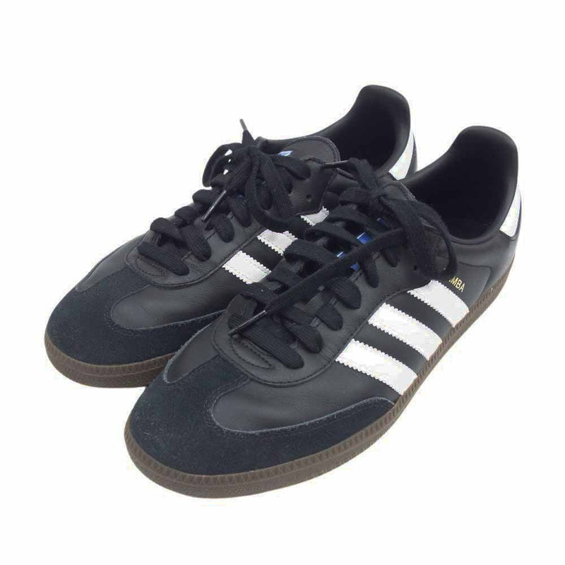 adidas アディダス B75807 SAMBA サンバ ローカット スニーカー ブラック系 27cm【中古】