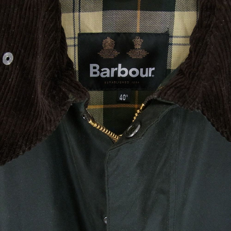 Barbour バブアー 232MWX1678 TRANSPORT トランスポート ワックス コットン ショート ブルゾン ジャケット カーキ系 40【中古】