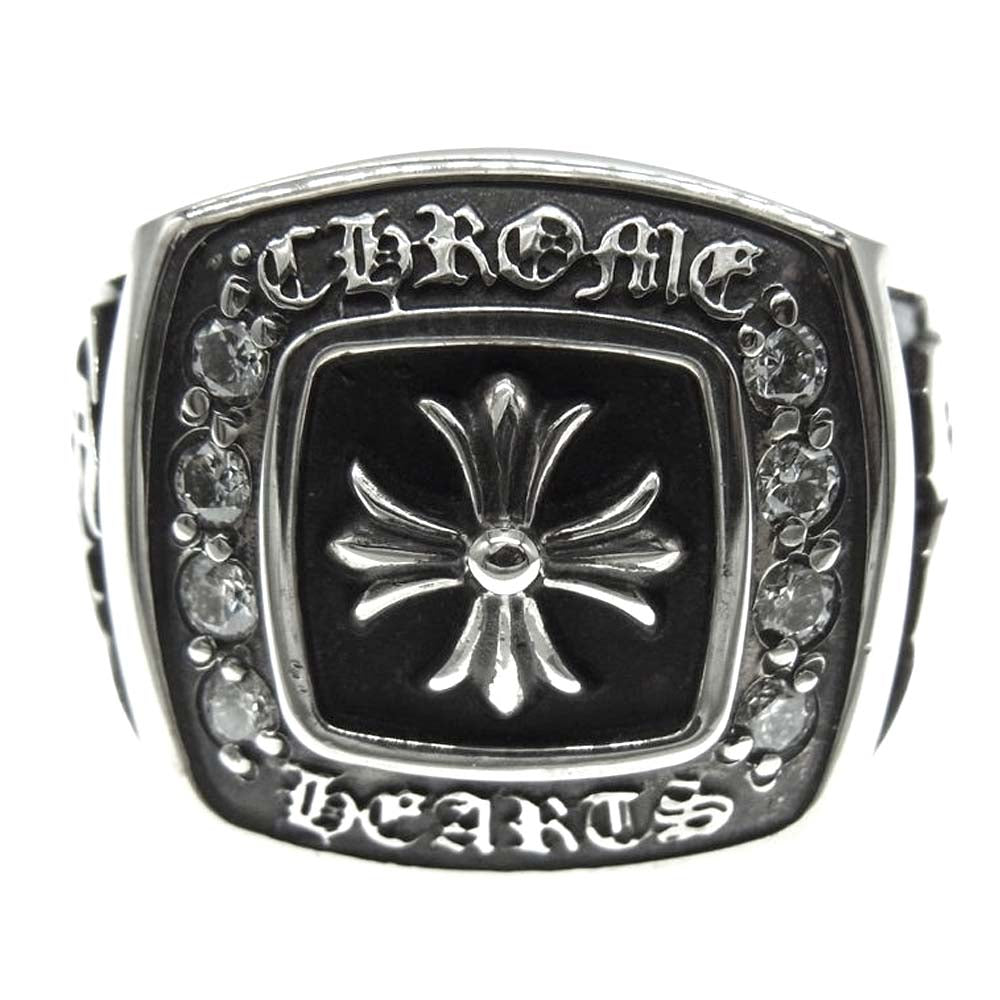 CHROME HEARTS クロムハーツ（原本無） LRG CHAMPION ラージ チャンピオン PAVE パヴェダイヤ リング シルバー系 約21.5号程度【中古】