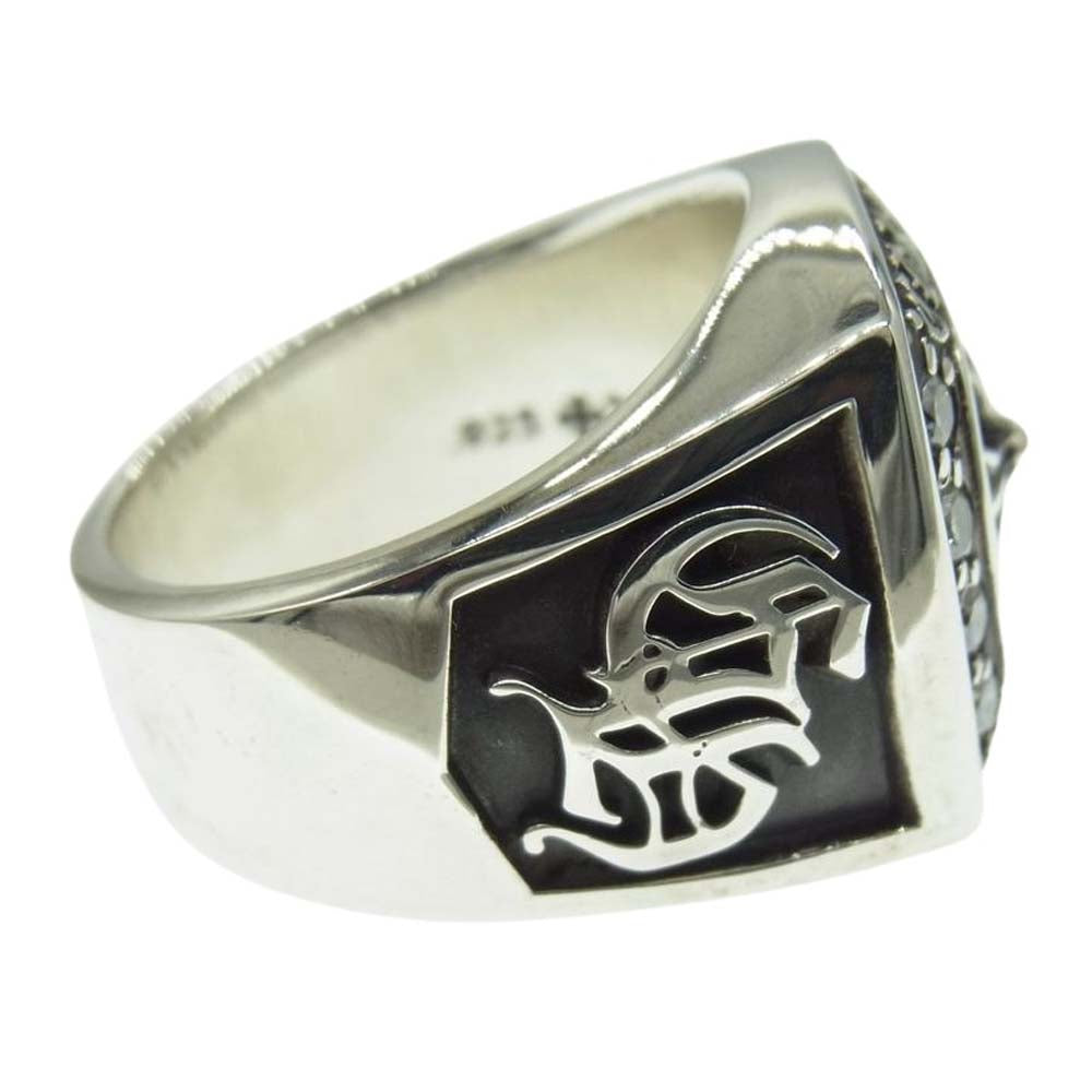 CHROME HEARTS クロムハーツ（原本無） LRG CHAMPION ラージ チャンピオン PAVE パヴェダイヤ リング シルバー系 約21.5号程度【中古】