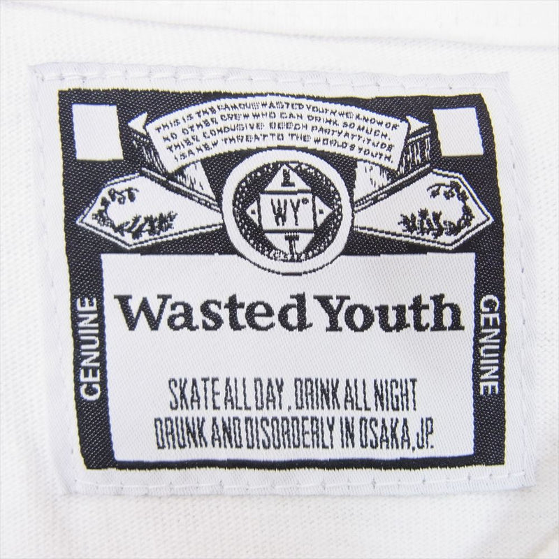ウェイステッド ユース 23SS T-Shirt #4 BUDWEISER White 半袖 Tシャツ ホワイト系 L【中古】