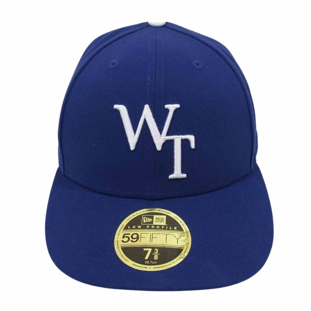 WTAPS ダブルタップス 23SS × New Era ニューエラ 59FIFTY LOW PROFILE CAP POLY. TWILL. NEWERA LEAGUEBlue ロープロファイル キャップ ブルー系 X 02【中古】