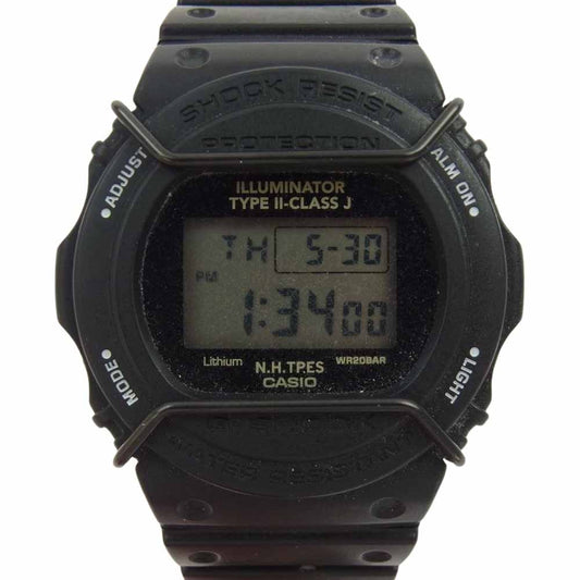 CASIO G-SHOCK カシオ ジーショック  DW-5700NH-1JR × N.HOLLIWOOD エヌハリウッド スティング プロテクター付 デジタル クォーツ ウオッチ ブラック系【中古】
