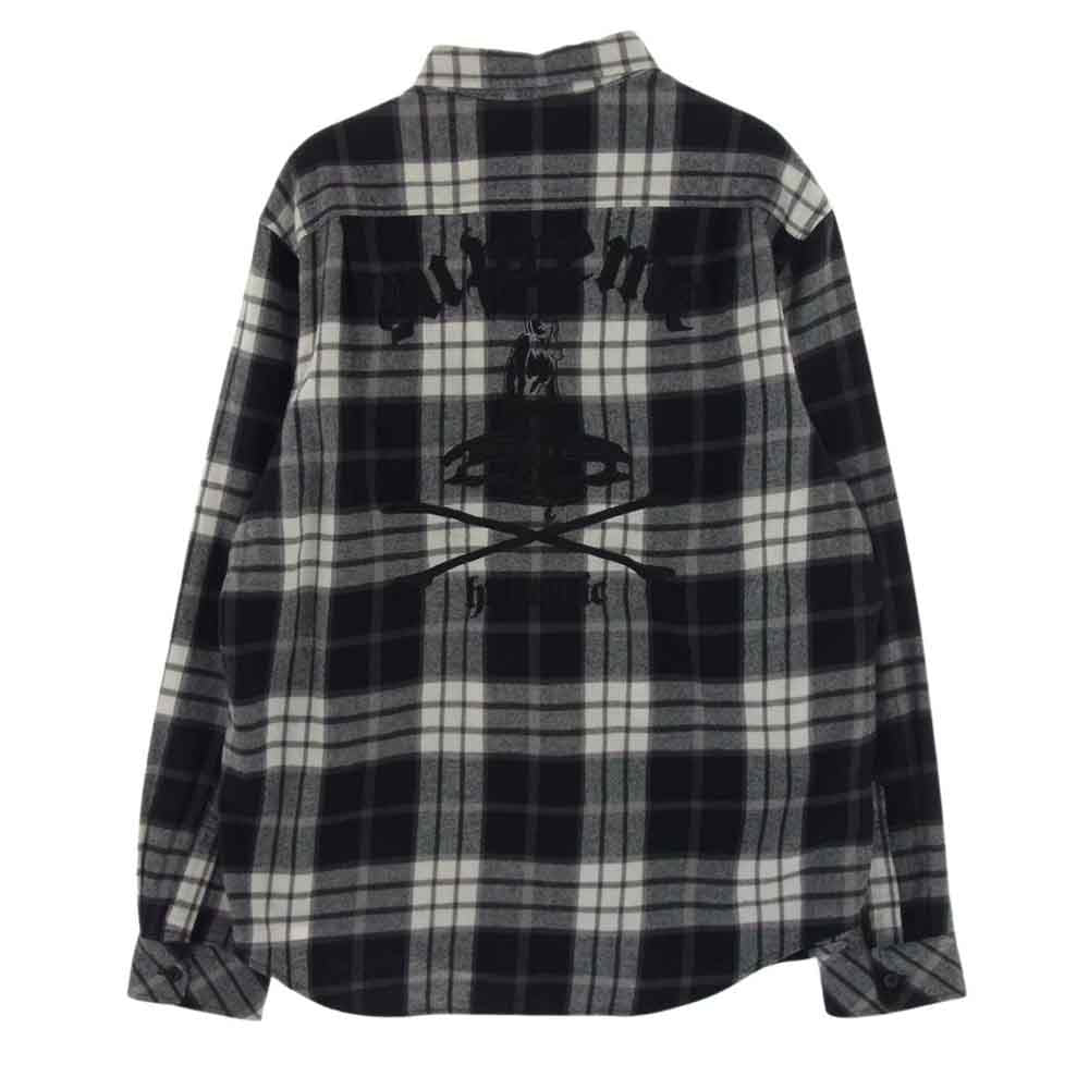 Supreme シュプリーム 21SS × HYSTERICGLAMOUR PLAID FLANNEL SHIRT ヒステリックグラマー フランネル チェック 長袖 シャツ ブラック系 ホワイト系 M【中古】