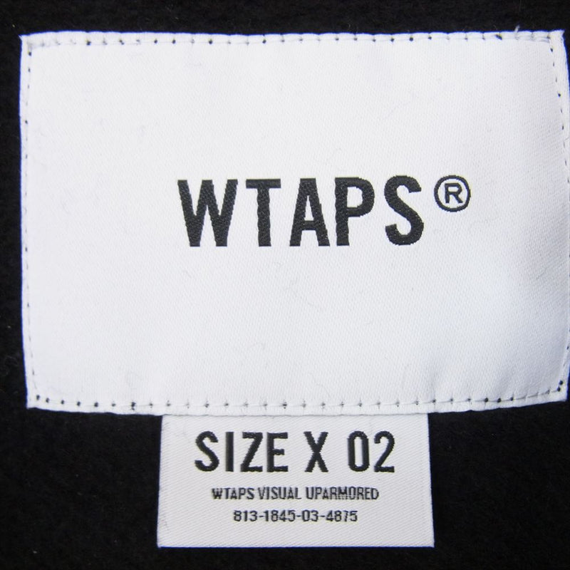 WTAPS ダブルタップス 24SS 241ATDT-CSM05 DEPST SWEATER COTTON ENVIRONMENT ハーフZIP スウェット トレーナー ブラック系 X 02【中古】