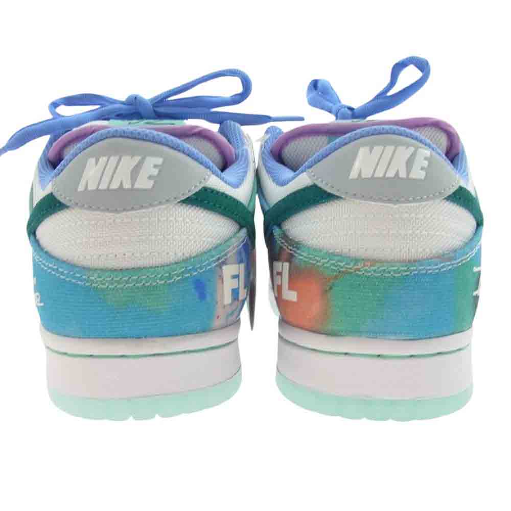 NIKE ナイキ HF6061-400 フェイクバスターズ鑑定済 × Futura Laboratories DUNK LOW OG QS フューチュラ ラボラトリーズ ダンクロー ローカット スニーカー ホワイト系 グリーン系 26cm【新古品】【未使用】【中古】