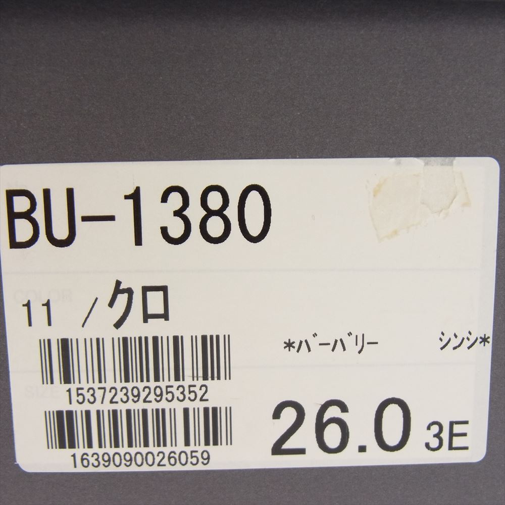 BURBERRY LONDON バーバリー ロンドン 0504128 BU1380 レザー スリッポン ローファー シューズ ブラック系 26【美品】【中古】