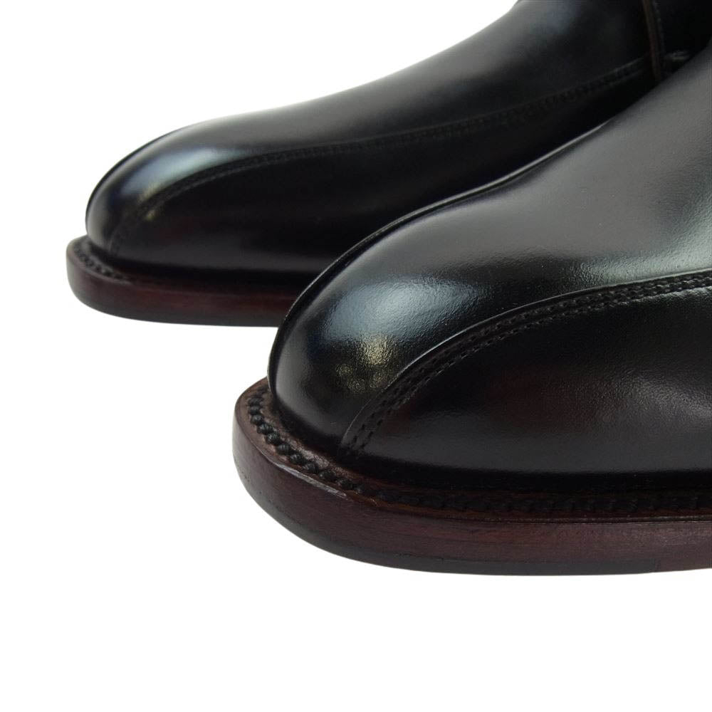 SCOTCH GRAIN スコッチグレイン 972 スワールトゥ ツーシーム レザー ビジネス シューズ ブラック系 26【新古品】【未使用】【中古】