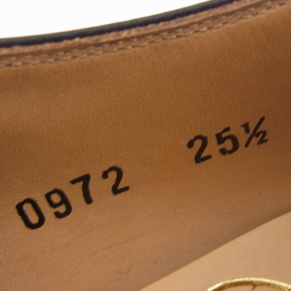 SCOTCH GRAIN スコッチグレイン 972 スワールトゥ ツーシーム レザー ビジネス シューズ ブラック系 26【新古品】【未使用】【中古】