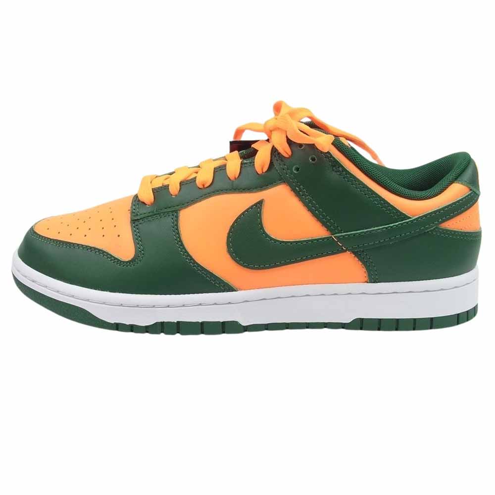 NIKE ナイキ DD1391-300 DUNK LOW RETRO ダンクロー レトロ MIAMI HURRICANES マイアミ ハリケーンズ ハイカット スニーカー オレンジ系 グリーン系 27.5cm【新古品】【未使用】【中古】