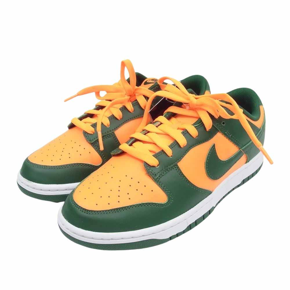 NIKE ナイキ DD1391-300 DUNK LOW RETRO ダンクロー レトロ MIAMI HURRICANES マイアミ ハリケーンズ ハイカット スニーカー オレンジ系 グリーン系 27.5cm【新古品】【未使用】【中古】