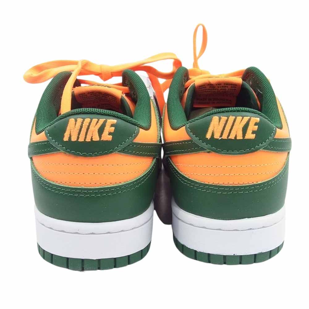 NIKE ナイキ DD1391-300 DUNK LOW RETRO ダンクロー レトロ MIAMI HURRICANES マイアミ ハリケーンズ ハイカット スニーカー オレンジ系 グリーン系 27.5cm【新古品】【未使用】【中古】