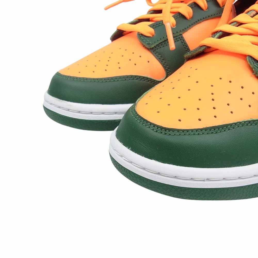 NIKE ナイキ DD1391-300 DUNK LOW RETRO ダンクロー レトロ MIAMI HURRICANES マイアミ ハリケーンズ ハイカット スニーカー オレンジ系 グリーン系 27.5cm【新古品】【未使用】【中古】