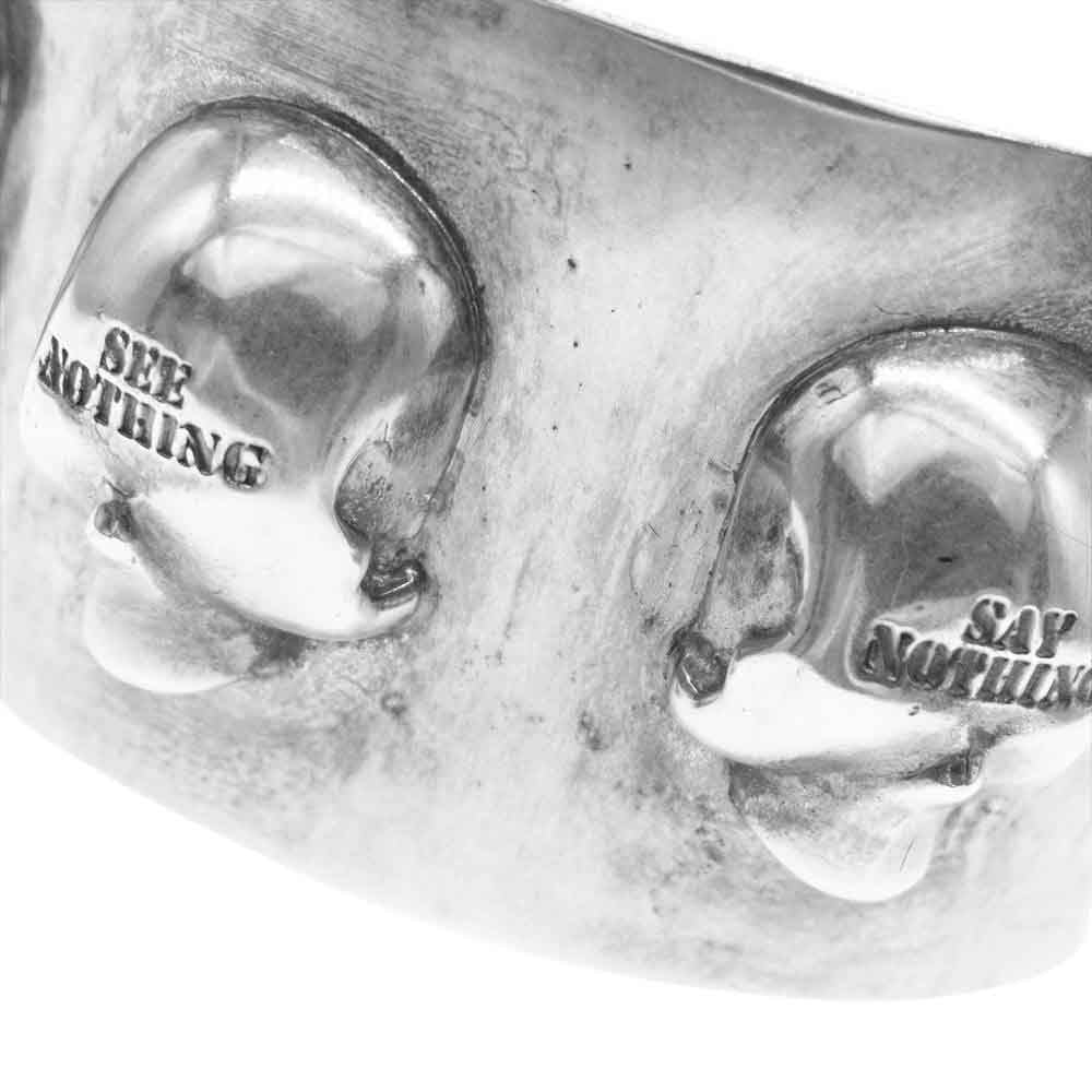 ジャムホームメイド Three WISE Monkeys スリー ワイズ モンキーズ スカル バングル シルバー系【中古】