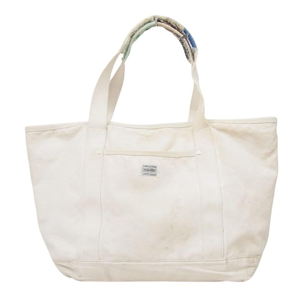 PORTER ポーター fennica B印 フェニカビーイン ラグ ハンドル  キャンバス  トート バッグ オフホワイト系【中古】