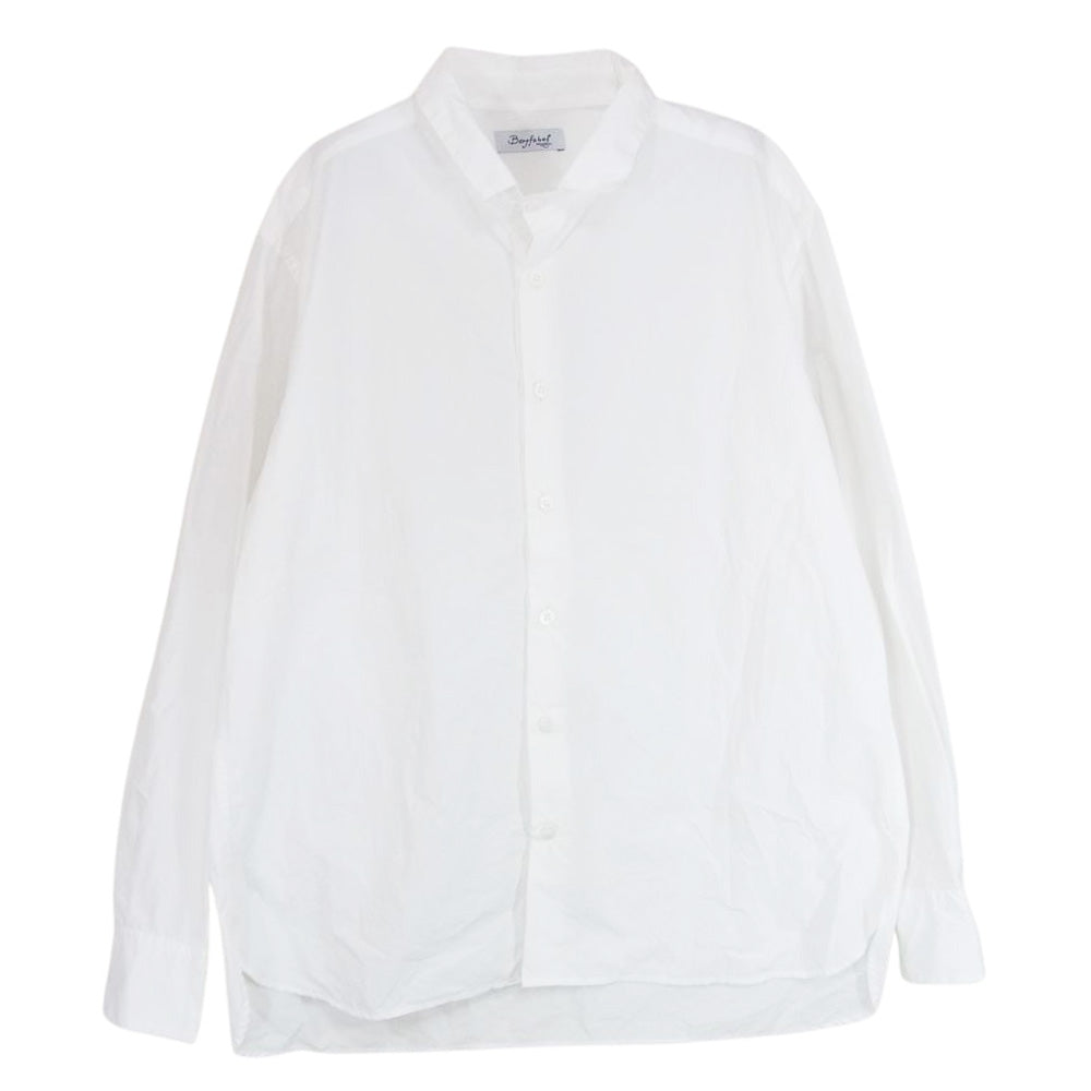 バーグファベル 1159-343-6421 イタリア製 FARMER SHIRT ファーマー 長袖 シャツ ホワイト系 48【中古】