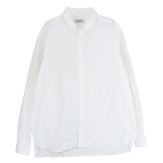 バーグファベル 1159-343-6421 イタリア製 FARMER SHIRT ファーマー 長袖 シャツ ホワイト系 48【中古】