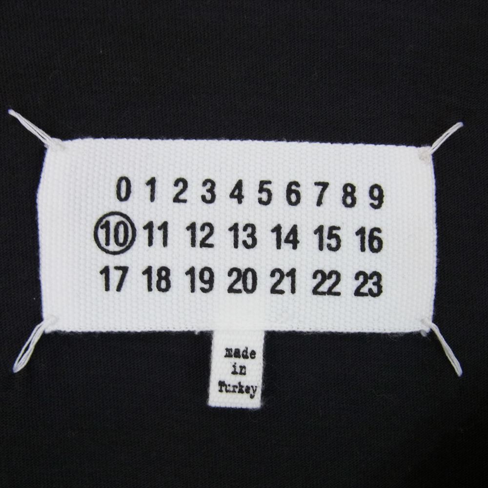 MAISON MARGIELA メゾンマルジェラ 18AW S50GC0517 ダメージ加工  Vネック 半袖 Tシャツ カットソー ブラック系 48【中古】