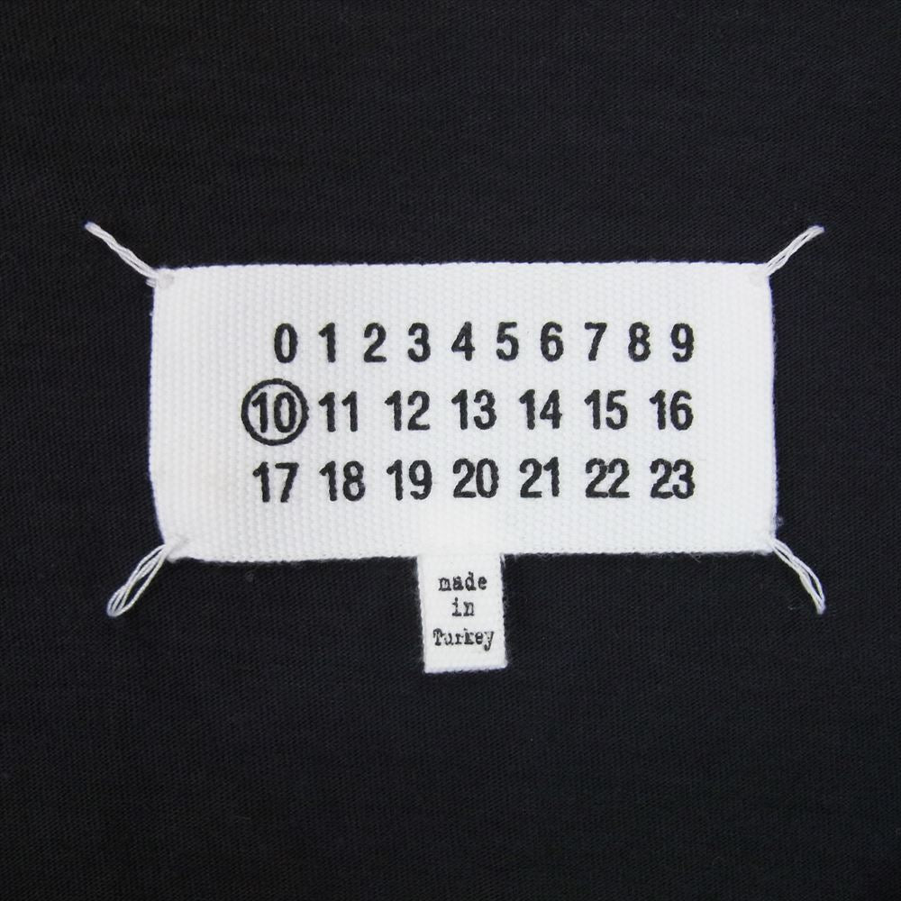 MAISON MARGIELA メゾンマルジェラ 18AW S50GC0517 ダメージ加工  Vネック 半袖 Tシャツ カットソー ブラック系 48【中古】