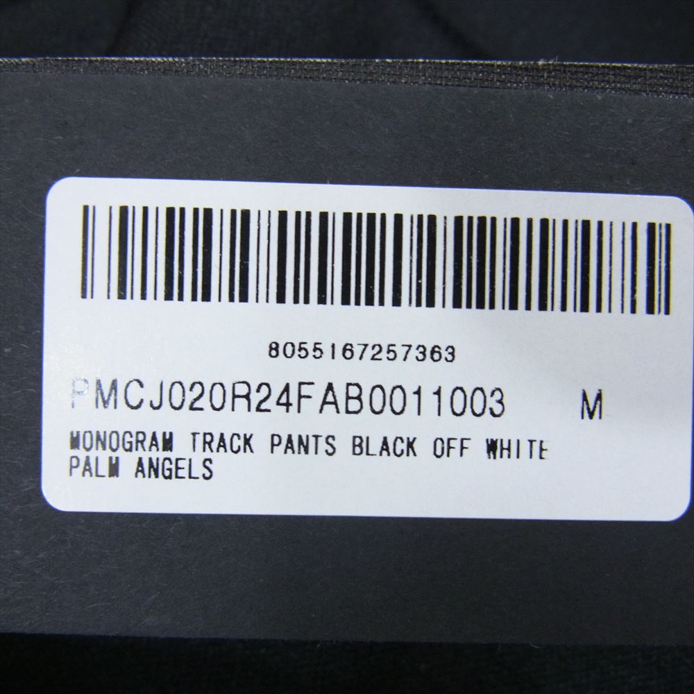 PALM ANGELS パームエンジェルス 24SS PMCJ020R24FAB0011003 Monogram Track Pants モノグラム トラック パンツ ブラック系 M【極上美品】【中古】
