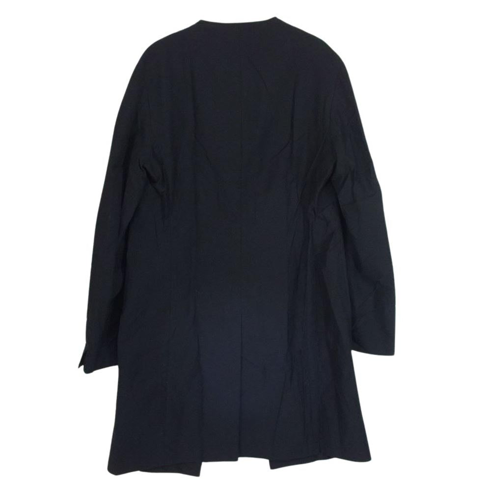 Yohji Yamamoto POUR HOMME ヨウジヤマモトプールオム 20SS HN-J06-002-2A Cotton Twill コットン ツイル ノーカラー ジャケット コート ブラック系 4【美品】【中古】