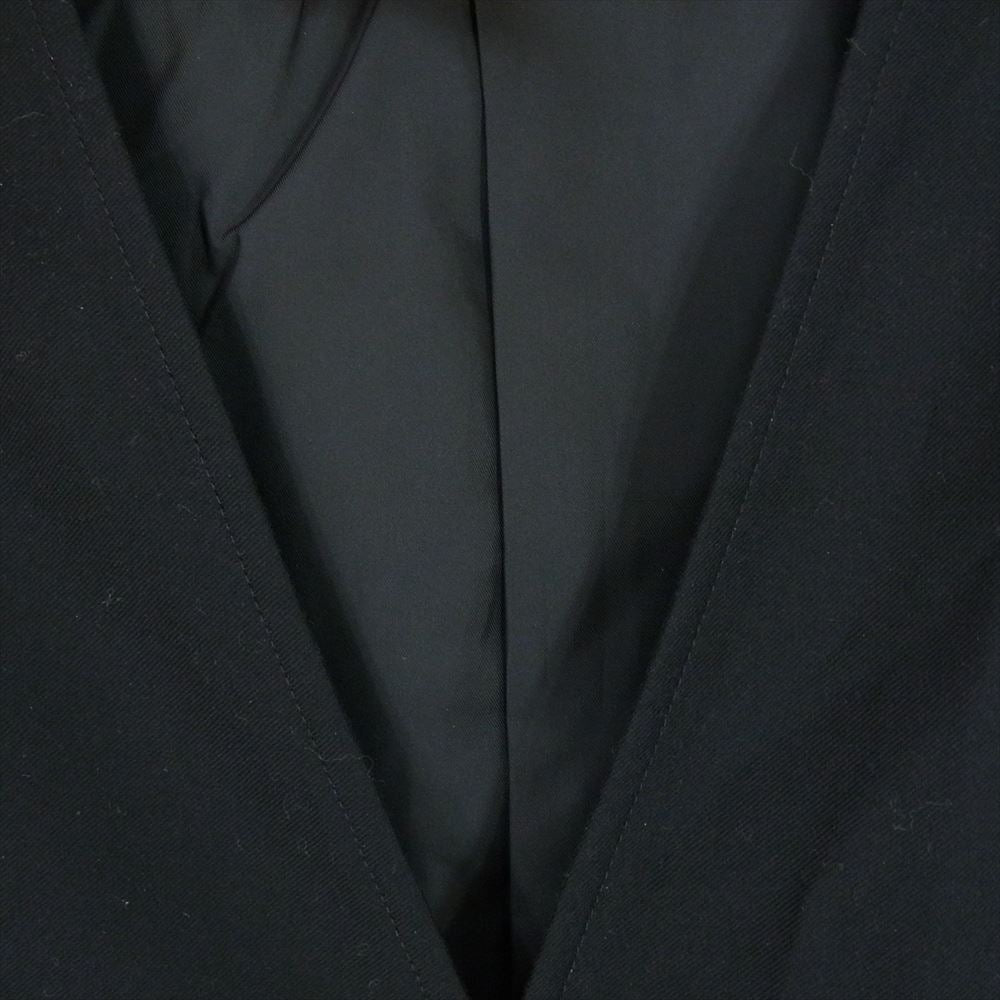 Yohji Yamamoto POUR HOMME ヨウジヤマモトプールオム 20SS HN-J06-002-2A Cotton Twill コットン ツイル ノーカラー ジャケット コート ブラック系 4【美品】【中古】