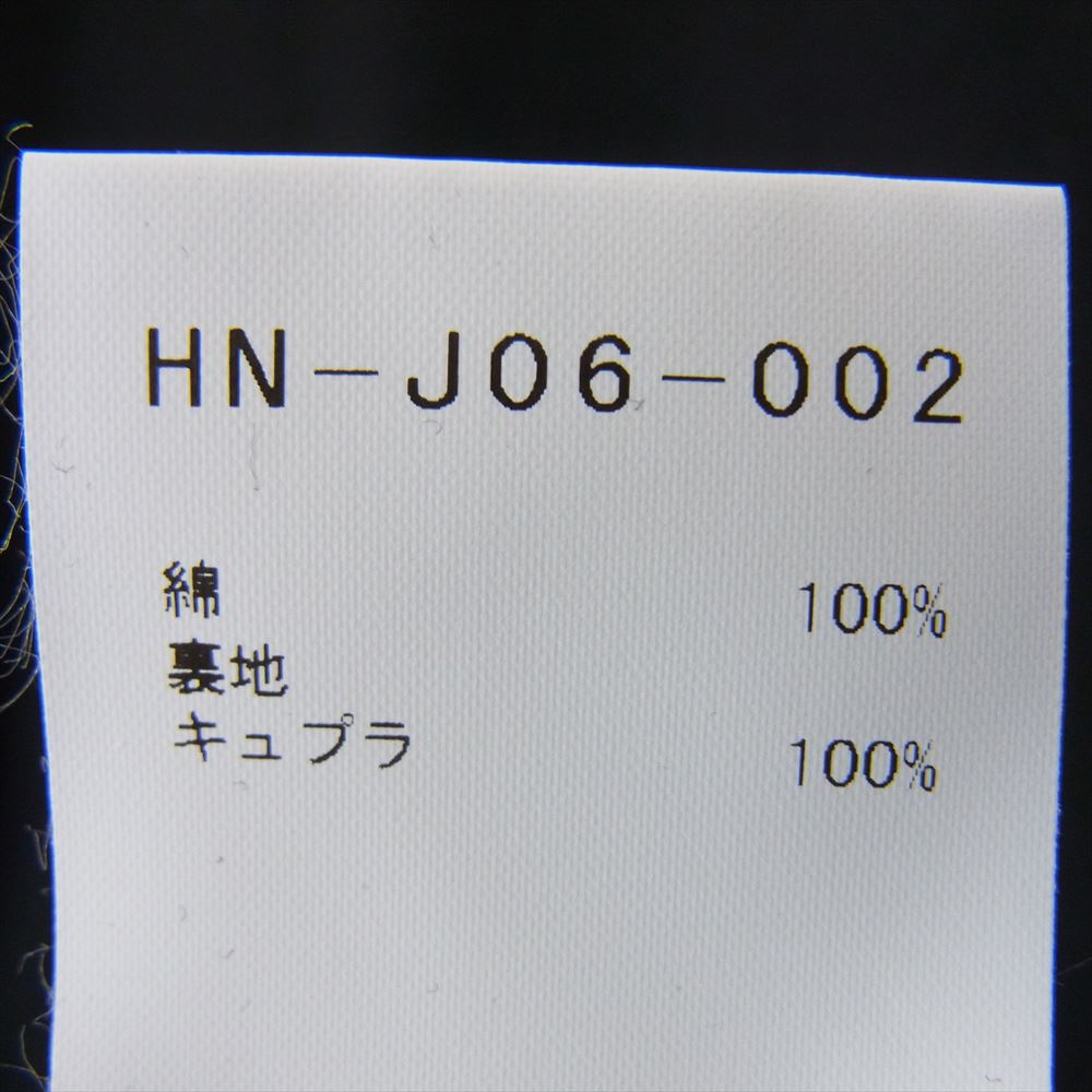 Yohji Yamamoto POUR HOMME ヨウジヤマモトプールオム 20SS HN-J06-002-2A Cotton Twill コットン ツイル ノーカラー ジャケット コート ブラック系 4【美品】【中古】