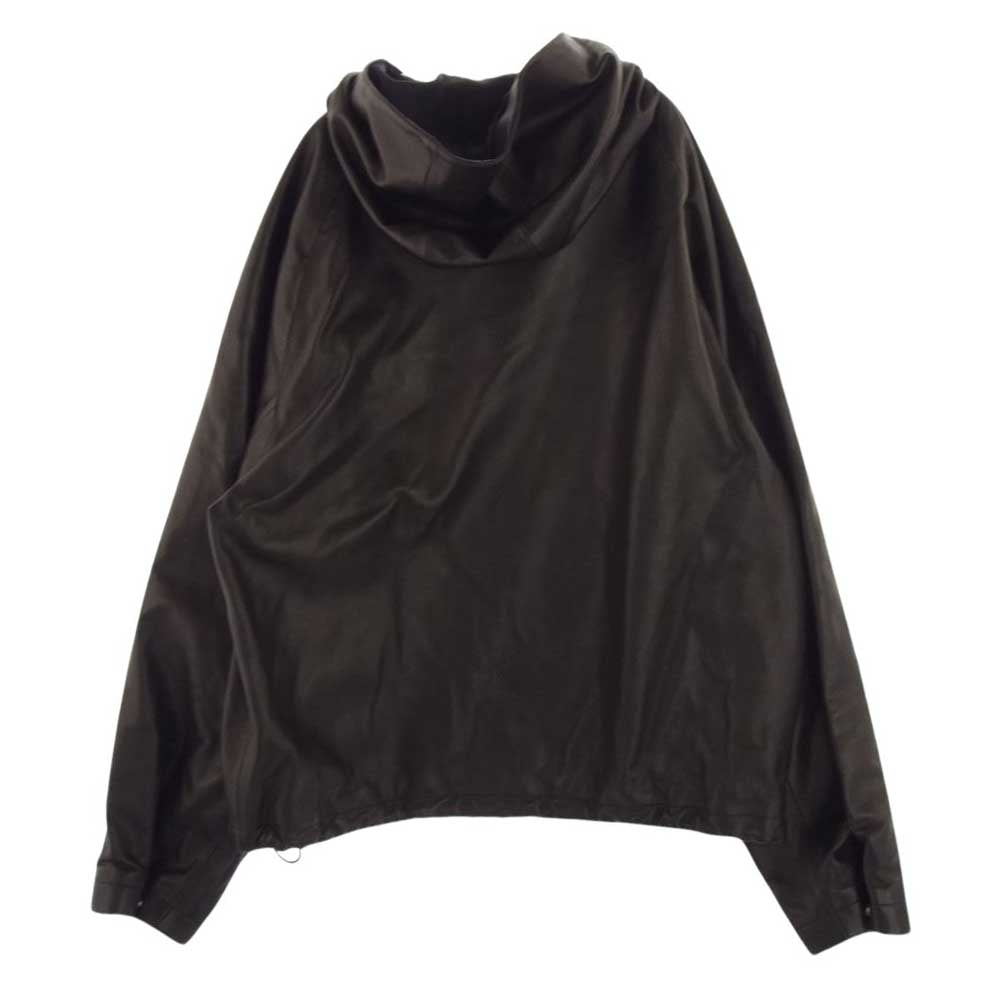 シュタイン 24SS ST.769 LEATHER HOODED SHORT JACKET レザー フード ショート ジャケット ブラック系 L【美品】【中古】