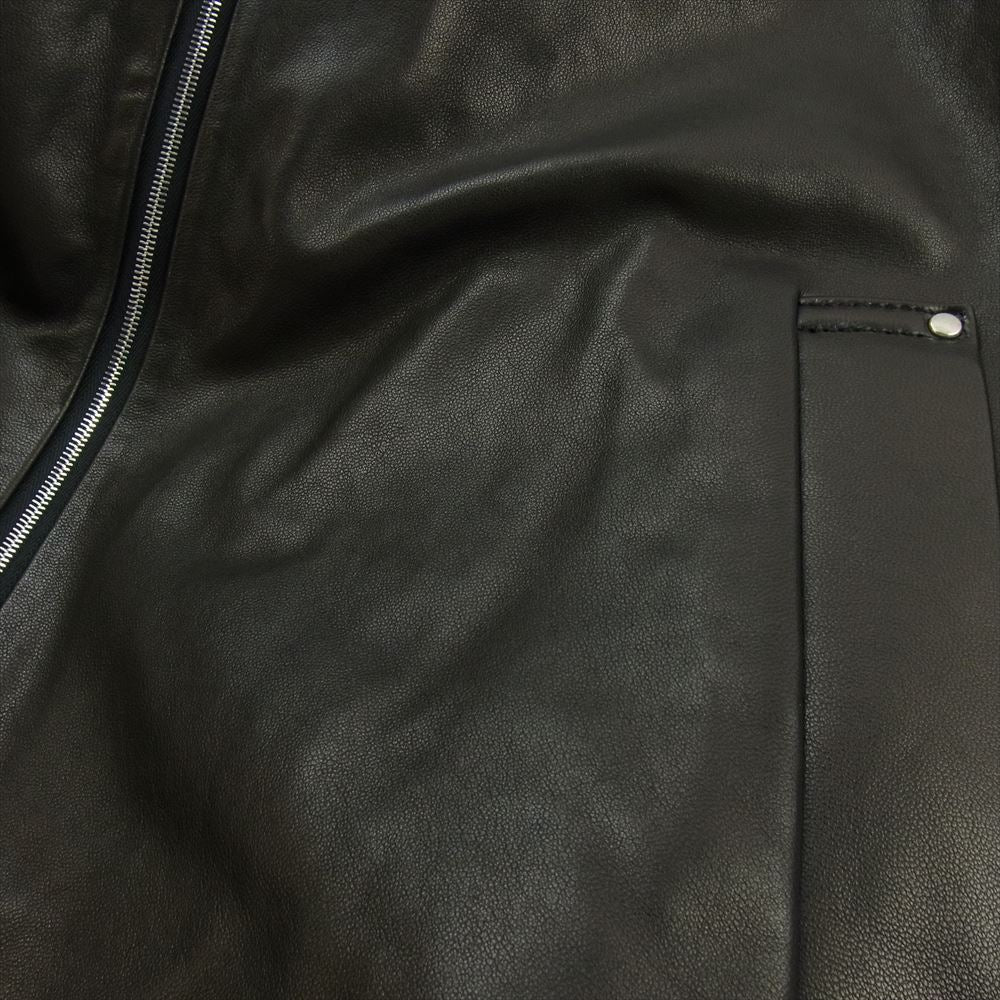 シュタイン 24SS ST.769 LEATHER HOODED SHORT JACKET レザー フード ショート ジャケット ブラック系 L【美品】【中古】