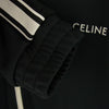 CELINE セリーヌ 21AW 2Y490121O CELINE刺繍入り ルーズ トラック スーツ ジャケット ダブル フェイス ジャージー ブラック系 XL【極上美品】【中古】