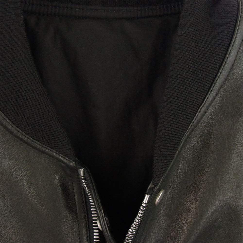 Rick Owens リックオウエンス 23AW RU02C7789-LNV LUXOR期 leather bomber jacket レザー ボンバー ジャケット ブラック系 US 42【中古】