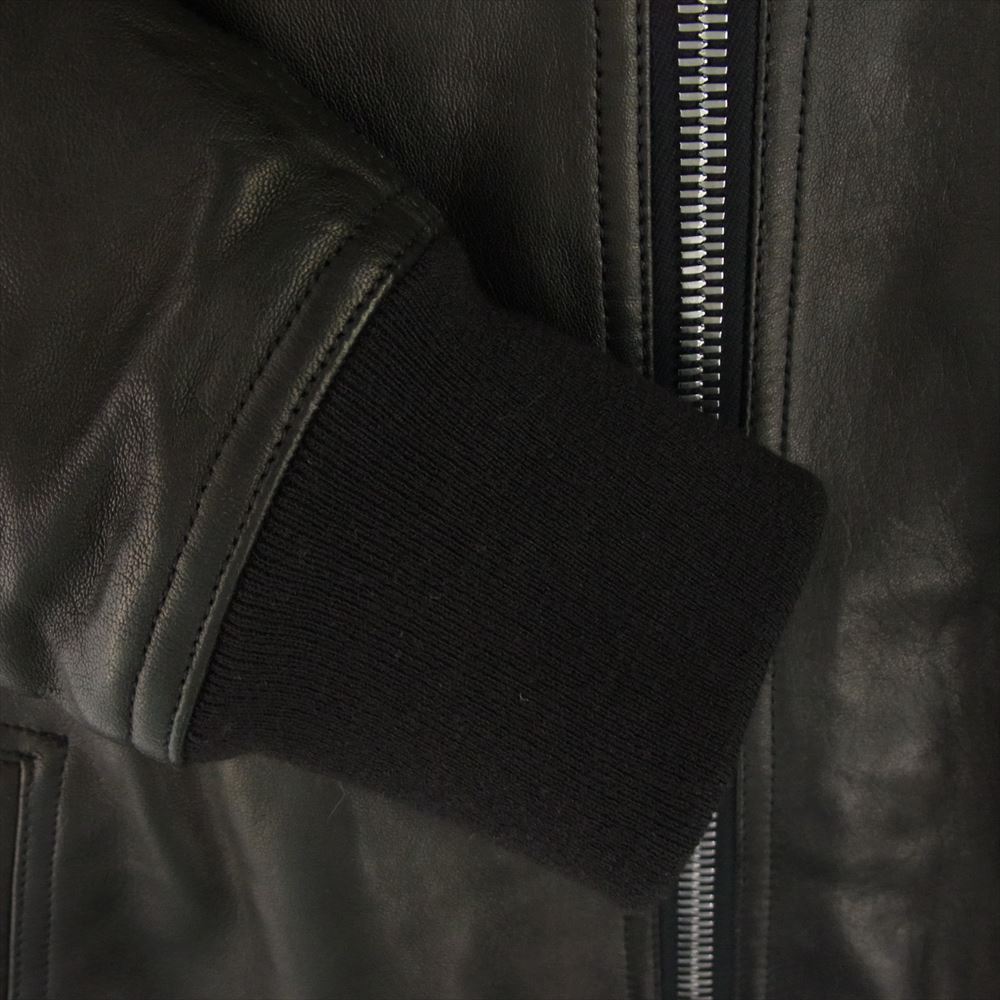 Rick Owens リックオウエンス 23AW RU02C7789-LNV LUXOR期 leather bomber jacket レザー ボンバー ジャケット ブラック系 US 42【中古】