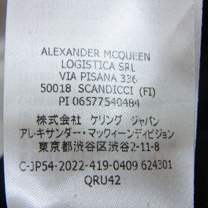 Alexander McQueen アレキサンダーマックイーン 624301 QRU42 1000 イタリア製 センタープレス スラックス パンツ ブラック系 48【極上美品】【中古】