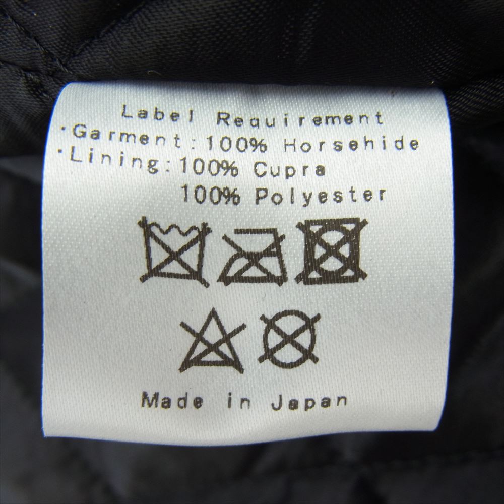FINE CREEK LEATHERS ファインクリークレザー FCJK015  Double Riders Jacket Leon The Nostar Custom ダブルライダースジャケット レオンザ ノースターホースハイド ブラック ブラック系 38【新古品】【未使用】【中古】
