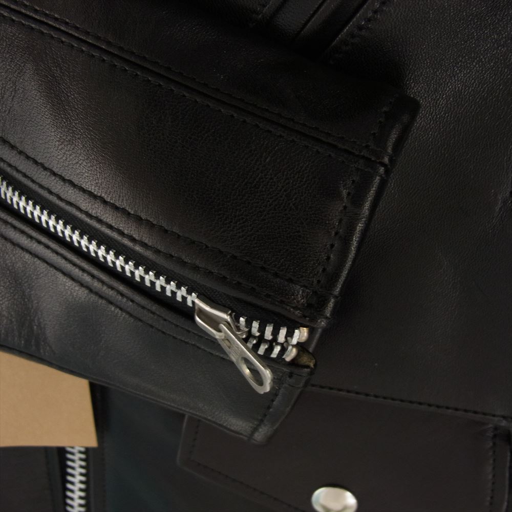 FINE CREEK LEATHERS ファインクリークレザー FCJK015  Double Riders Jacket Leon The Nostar Custom ダブルライダースジャケット レオンザ ノースターホースハイド ブラック ブラック系 38【新古品】【未使用】【中古】