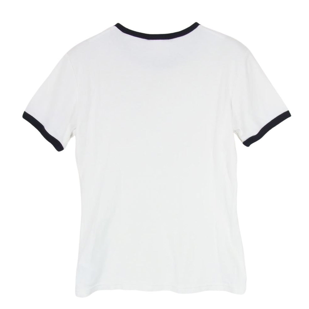 クレージュ PERJTG017JS0070 Reedition Contrast Tshirt ロゴ ワッペン 半袖 リンガー Tシャツ カットソー ホワイト系 S【中古】