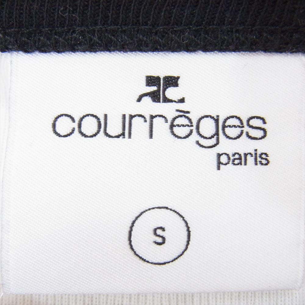 クレージュ PERJTG017JS0070 Reedition Contrast Tshirt ロゴ ワッペン 半袖 リンガー Tシャツ カットソー ホワイト系 S【中古】