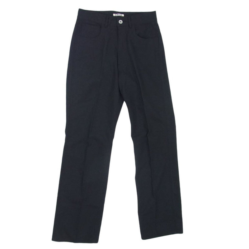 AURALEE オーラリー 19AW A9AP06KB Hard Twist Double Cloth 5P Pants ハードツイスト ダブルクロス パンツ ブラック系 1【中古】