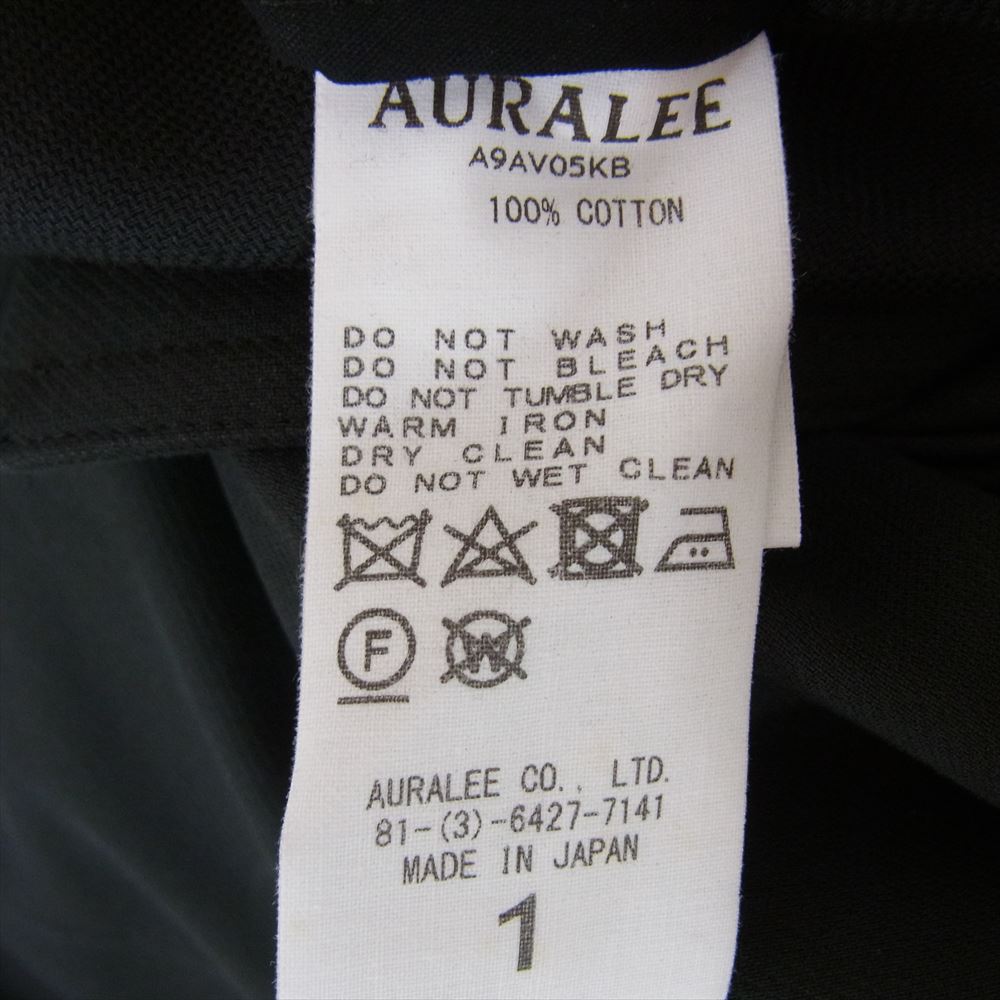 AURALEE オーラリー 19AW A9AV05KB Hard Twist Double Cloth Vest ハードツイスト ダブルクロス ベスト ブラック系 1【中古】