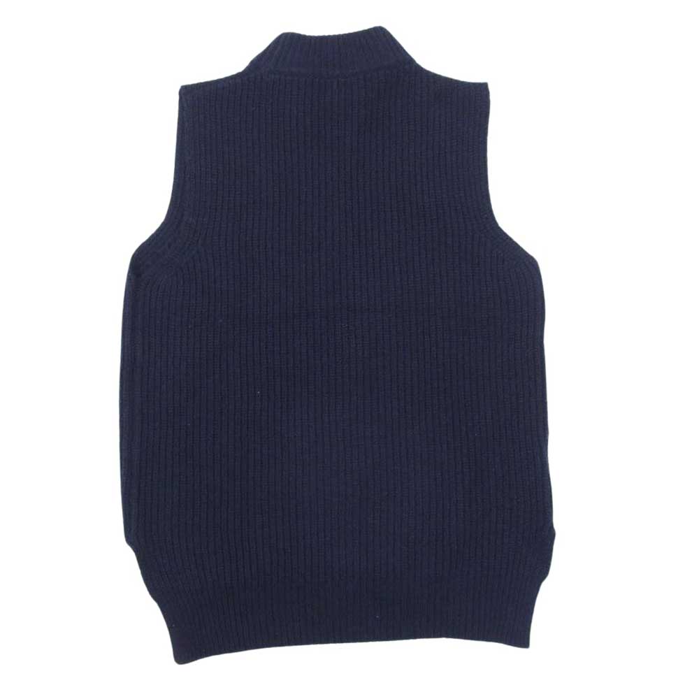 MARNI マルニ 20AW DVMG0009A0 国内正規品 プルオーバー ローゲージ モックネック リブ ニットベ スト ネイビー系 44【中古】