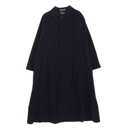 AURALEE オーラリー 20SS A20SC02MS COTTON SILK GABARDINE LONG SOUTIEN COLLAR COAT コットン シルク ギャバジン ロング ステンカラーコート ブラック系【中古】