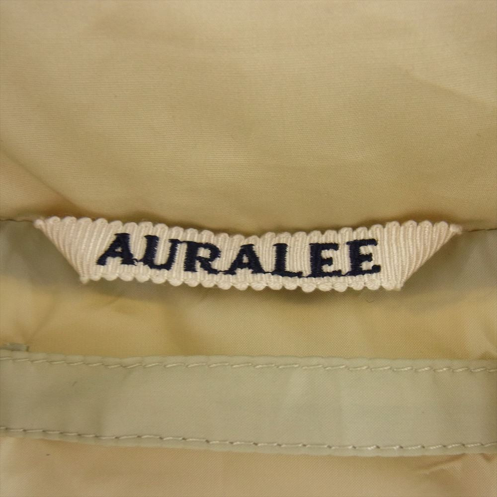 AURALEE オーラリー 22AW A22AV02SV SUVIN HIGH COUNT CLOTH スピン ハイカウント ダウンベスト　 ライトグリーン系【中古】