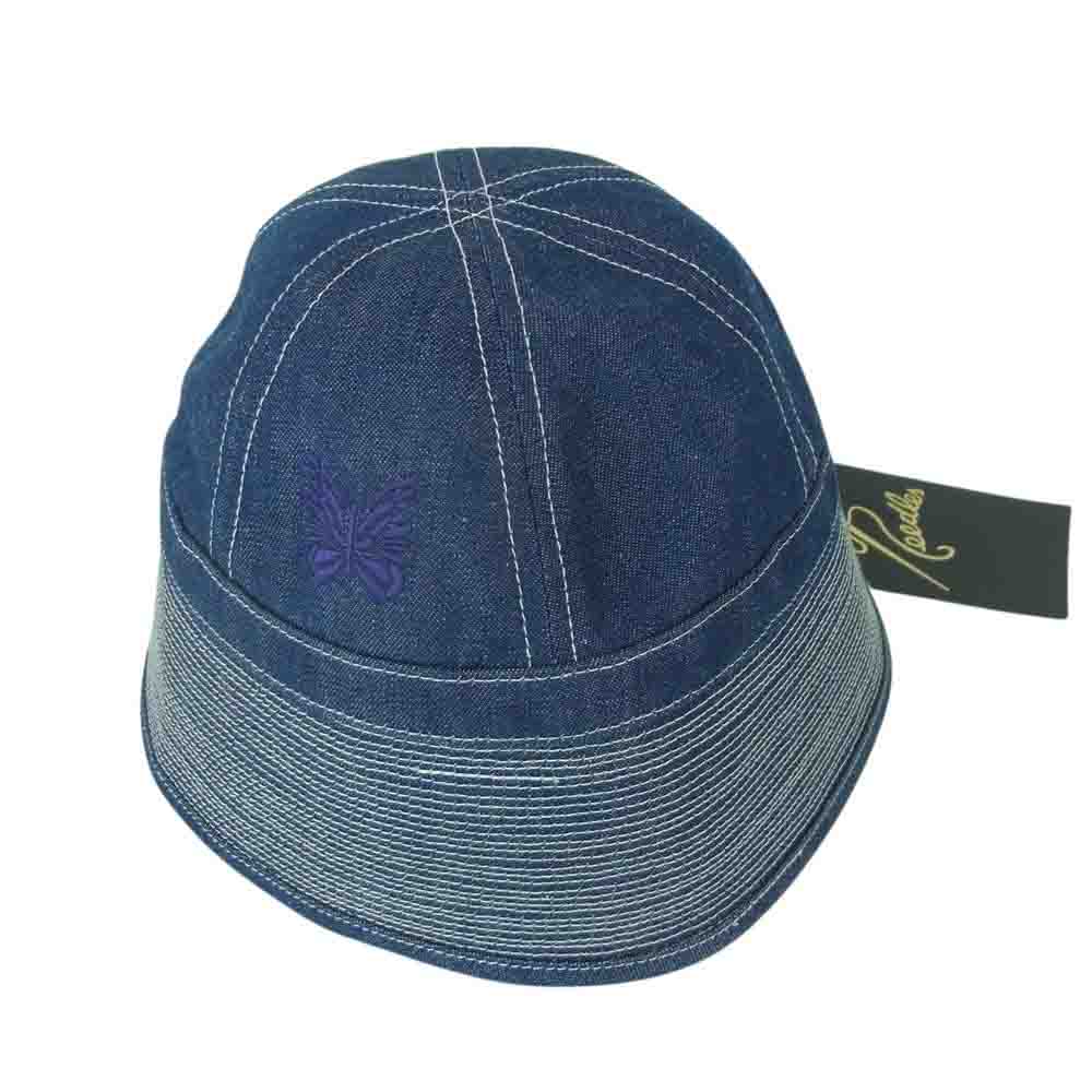 Needles ニードルス KP048 SAILOR HAT デニム パピヨン 刺繍 セーラーハット 帽子 インディゴブルー系 L【極上美品】【中古】