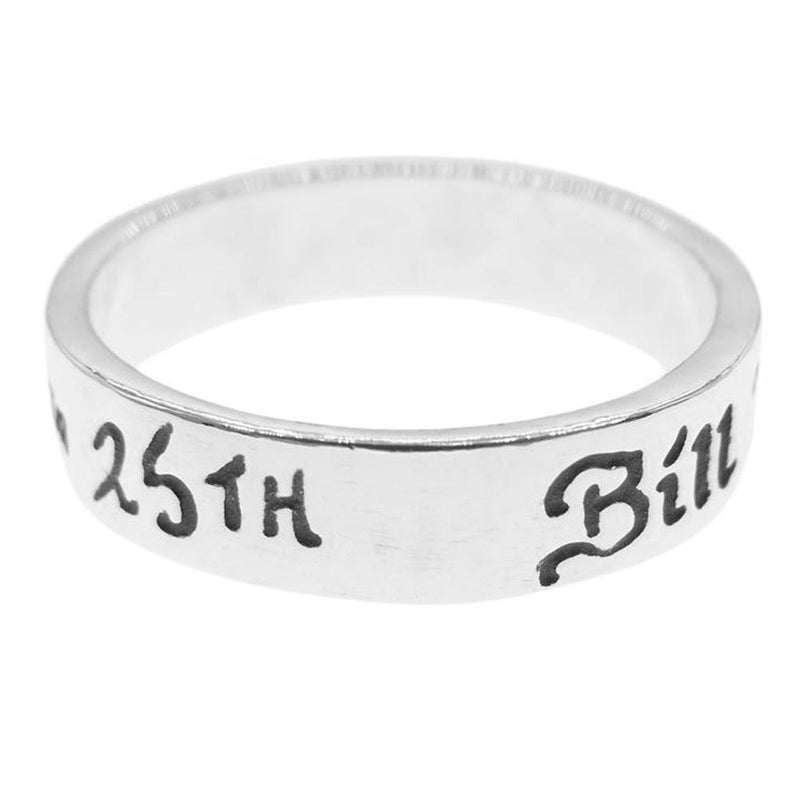 BILL WALL LEATHER ビルウォールレザー BWL 25th Anniversary Band Ring  25周年 ロゴバンド リング シルバー系 11号【中古】