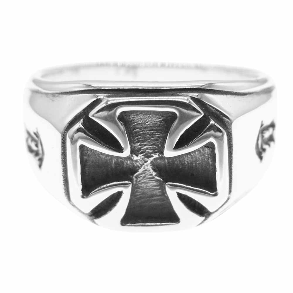 BILL WALL LEATHER ビルウォールレザー BWL Iron Cross Signet Ring アイアンクロス シグネット リング  18.5号【美品】【中古】